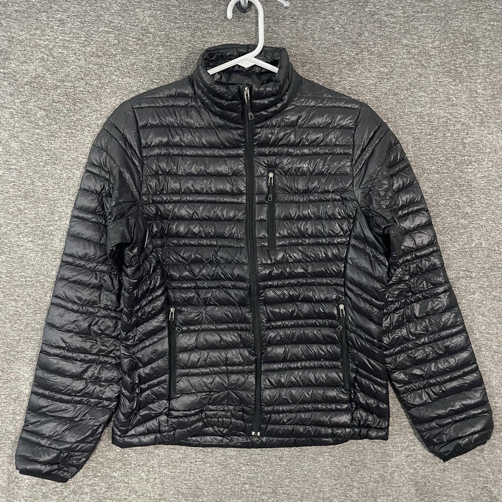 Patagonia Ultralight Down Jacket Womens Small Black Quilted‎ Puffer Full Zip